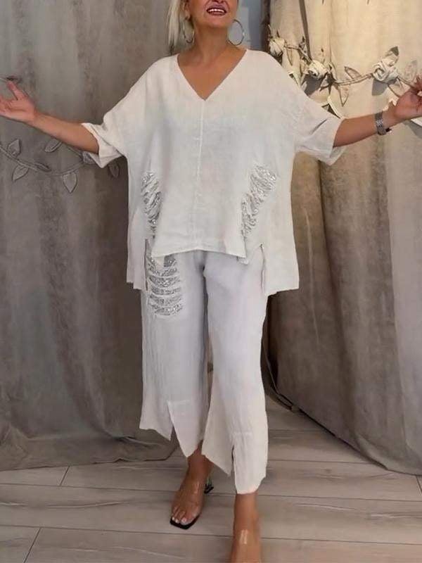 Calista | Set costiero relaxed con scollo a V