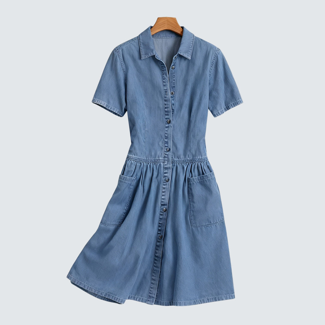 Claire | Vestito Midi in Denim dal Taglio Relaxed