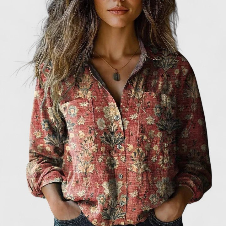 Serena | Blusa floreale con tasche