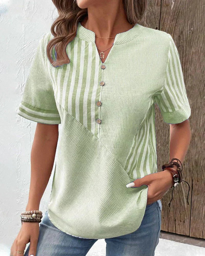 Camille | Blusa a righe con bottoni