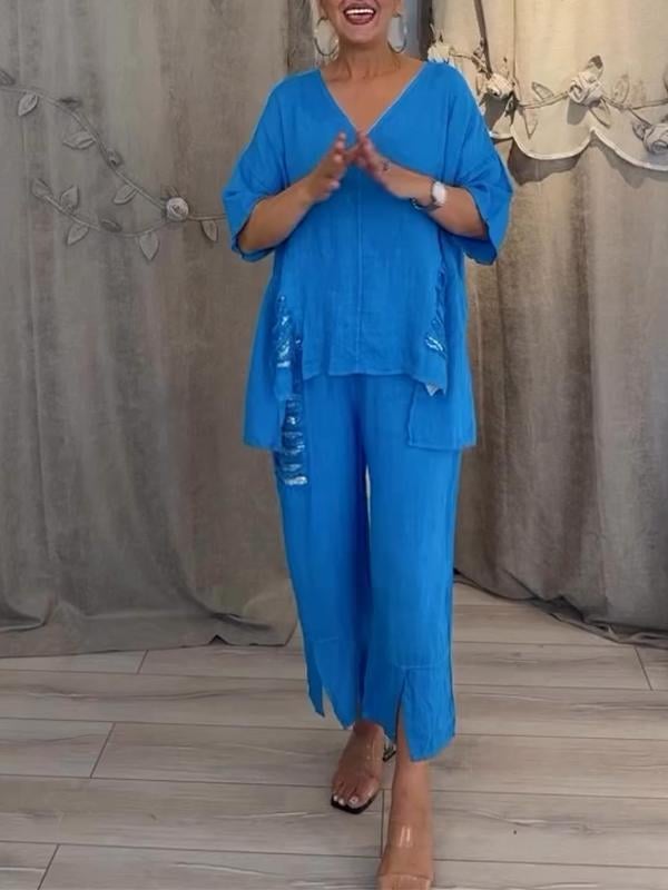 Calista | Set costiero relaxed con scollo a V