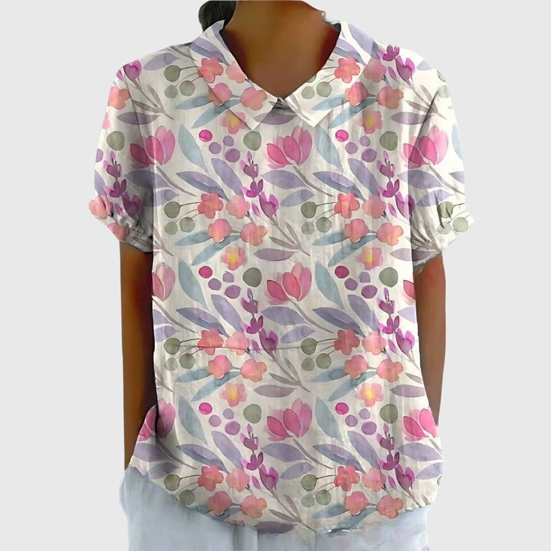 Celeste | Blusa floreale quotidiana