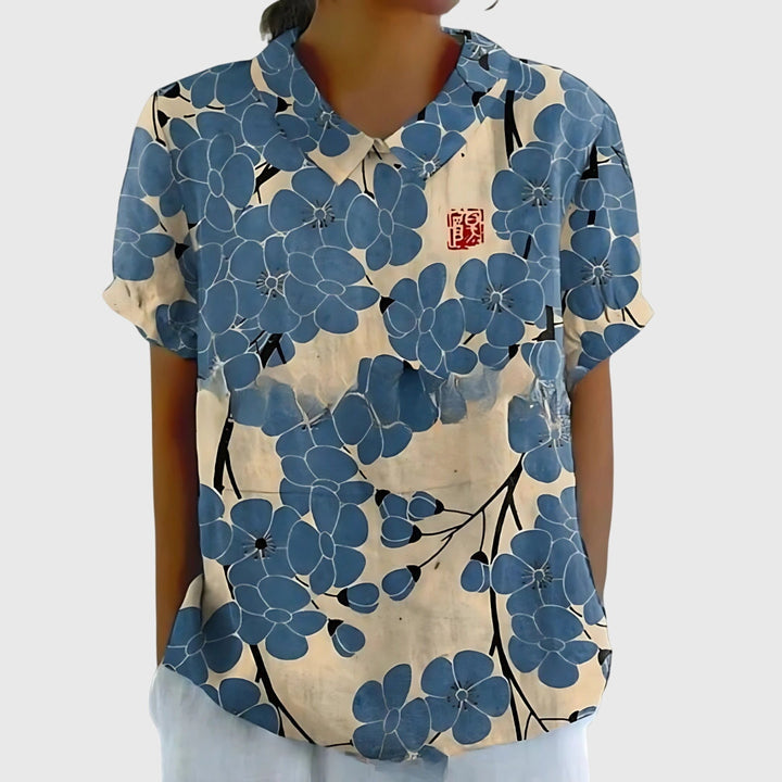 Celeste | Blusa floreale quotidiana