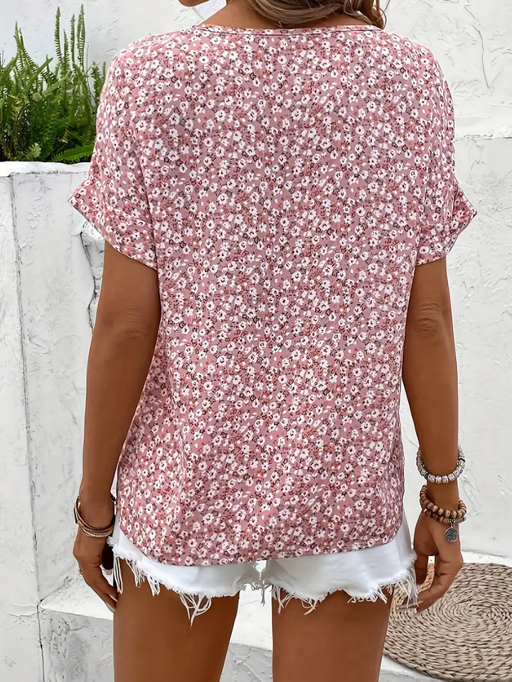 Elodie | Blusa floreale con bottoni