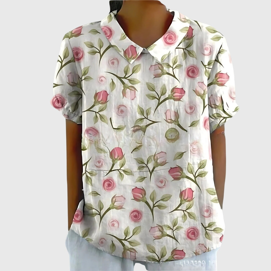 Celeste | Blusa floreale quotidiana