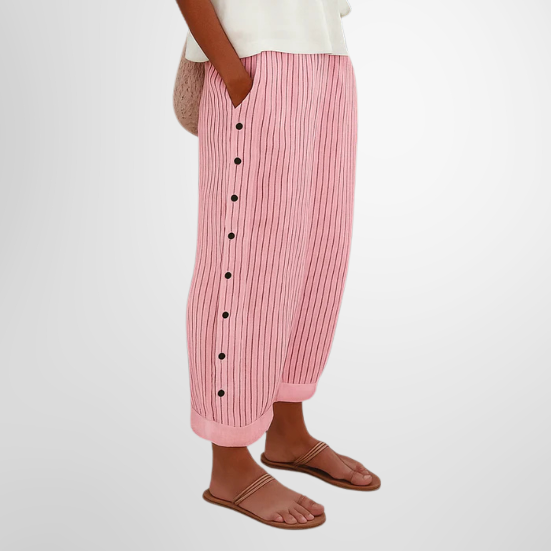 Maren | Pantaloni relaxed a righe con tasche