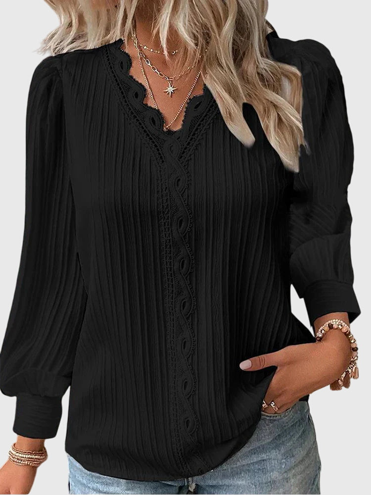 Noelle | Blusa con dettaglio in pizzo