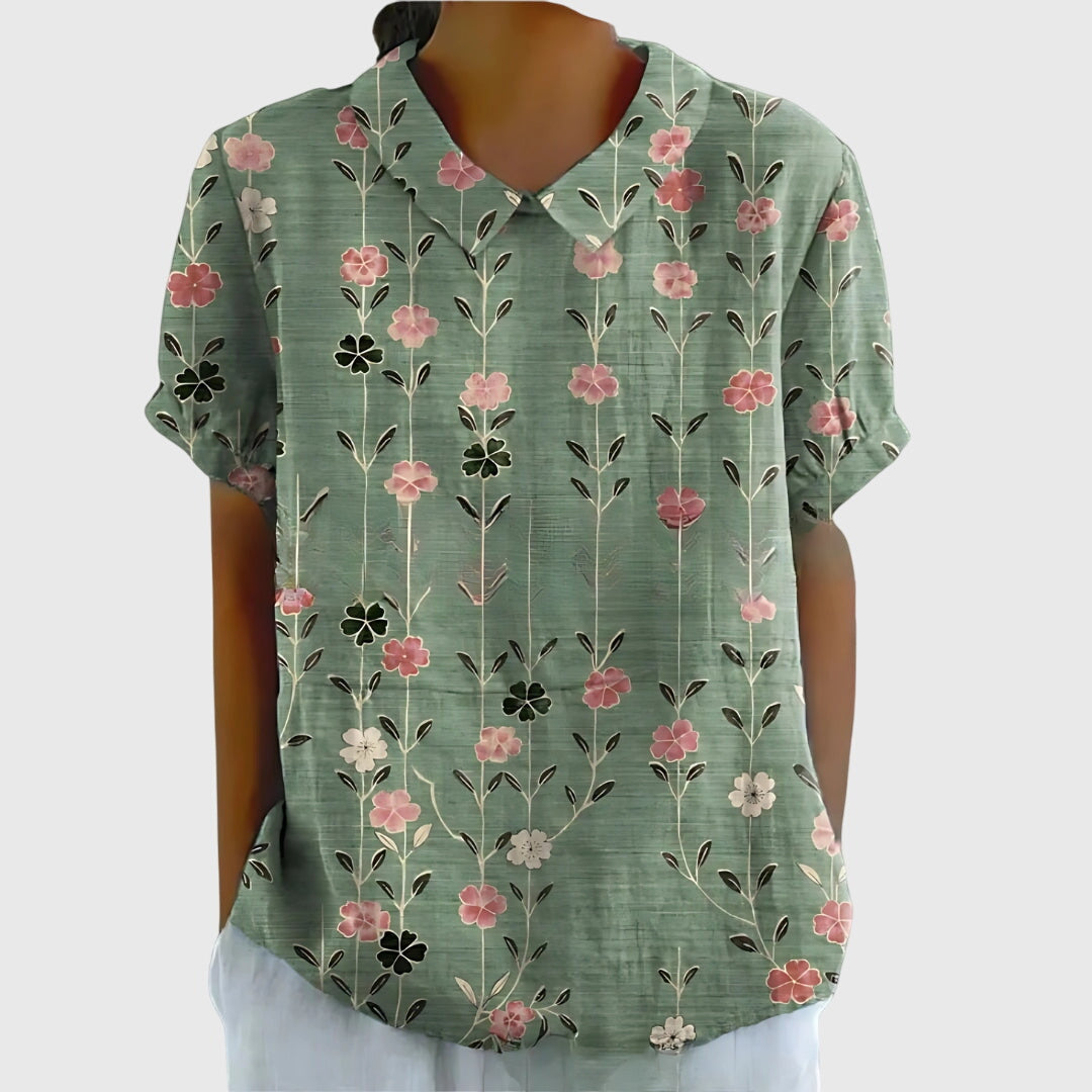 Celeste | Blusa floreale quotidiana