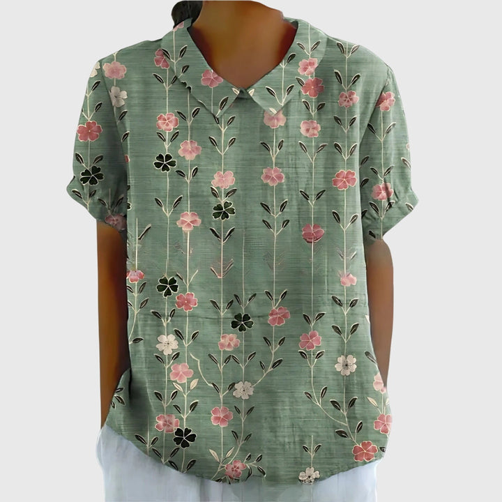 Celeste | Blusa floreale quotidiana