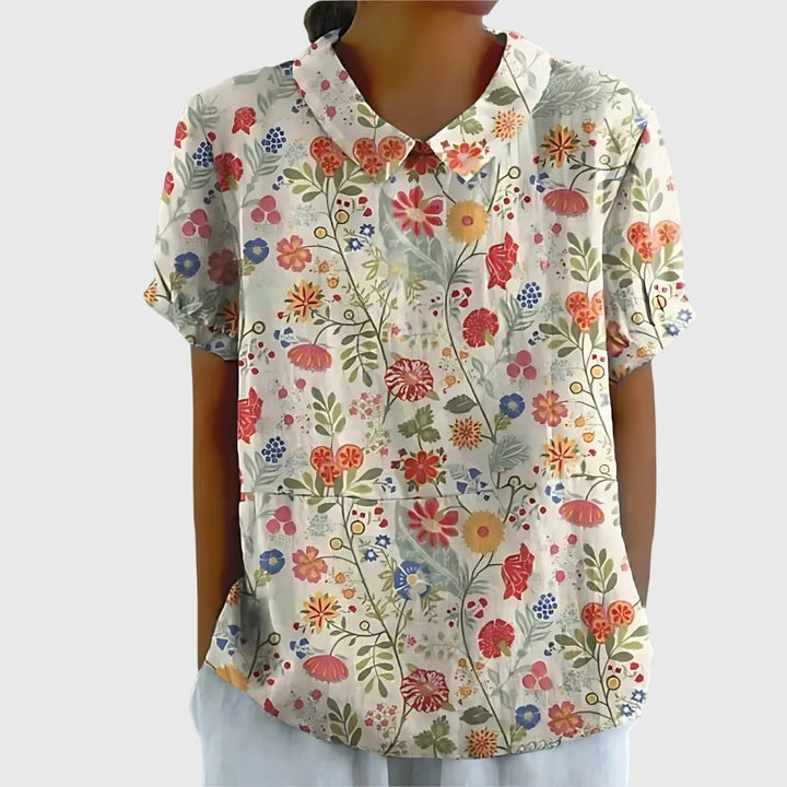 Celeste | Blusa floreale quotidiana