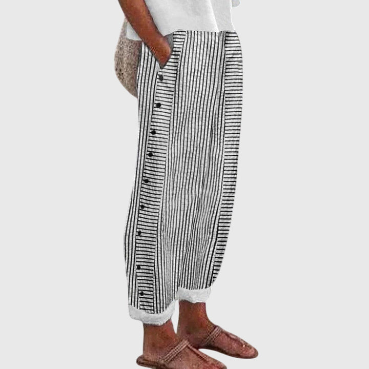 Maren | Pantaloni relaxed a righe con tasche