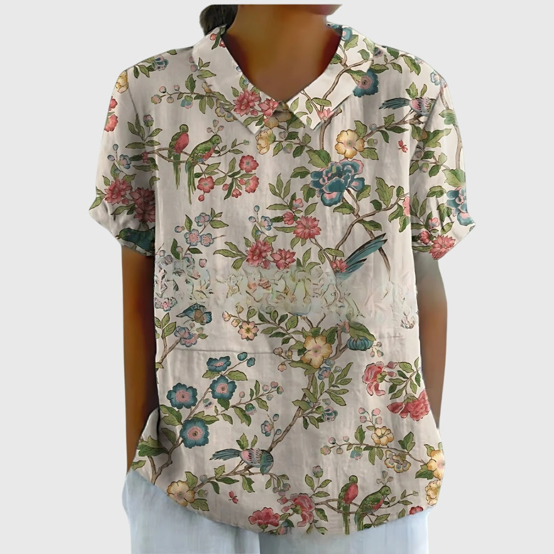 Celeste | Blusa floreale quotidiana