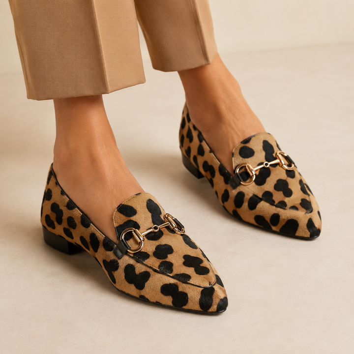 Calantha | Mocassini statement con stampa leopardata