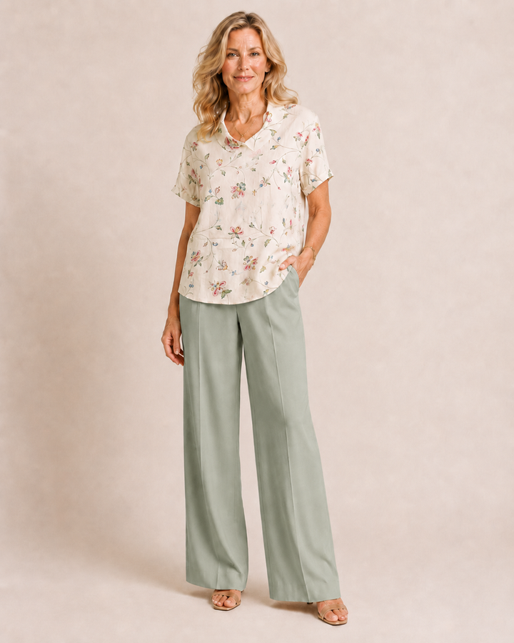 Celeste | Blusa floreale quotidiana