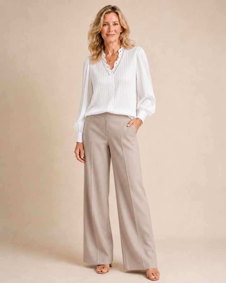 Noelle | Blusa con dettaglio in pizzo