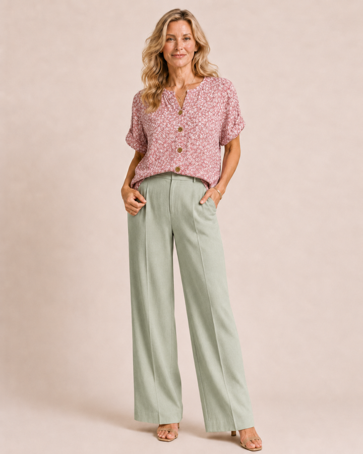 Elodie | Blusa floreale con bottoni