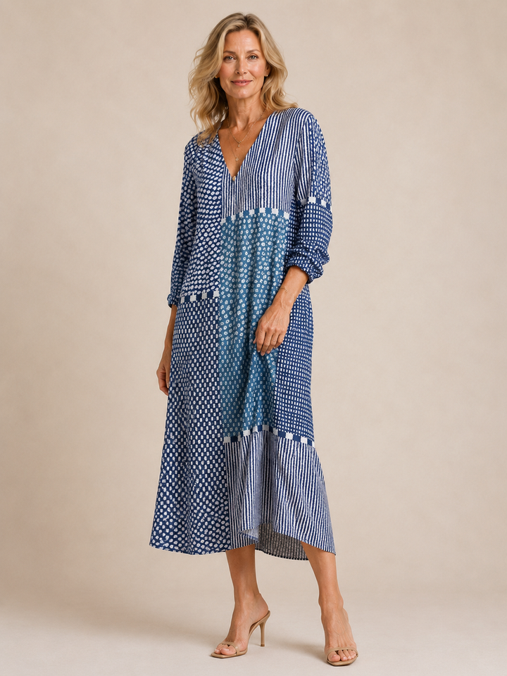 Margot | Abito midi patchwork