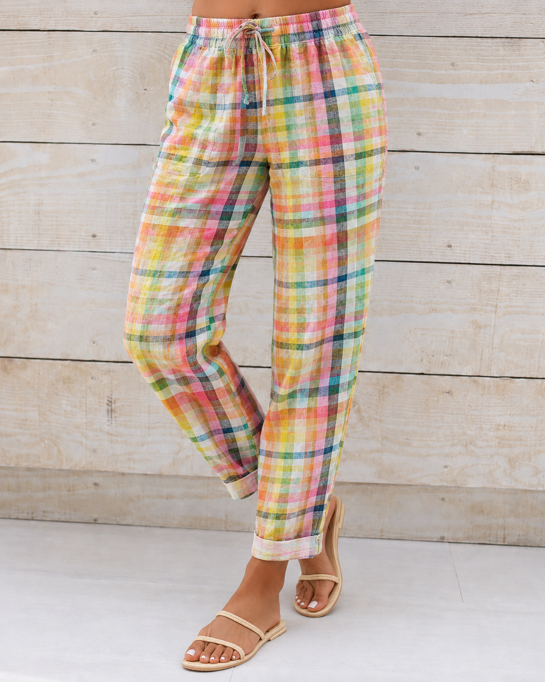 Isla | Pantaloni relaxed costieri a quadri