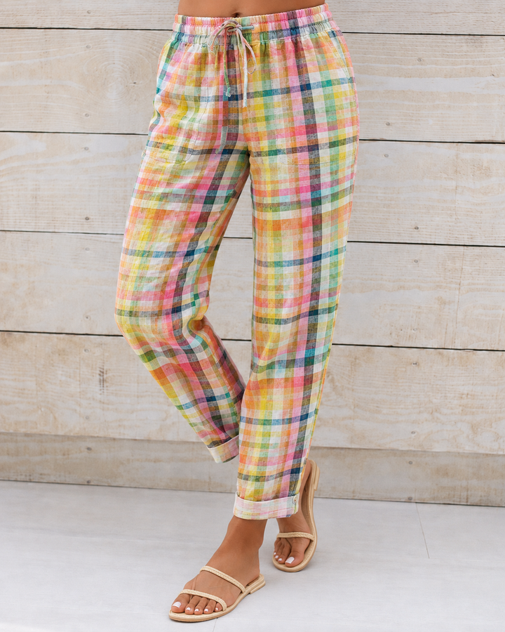 Isla | Pantaloni relaxed costieri a quadri