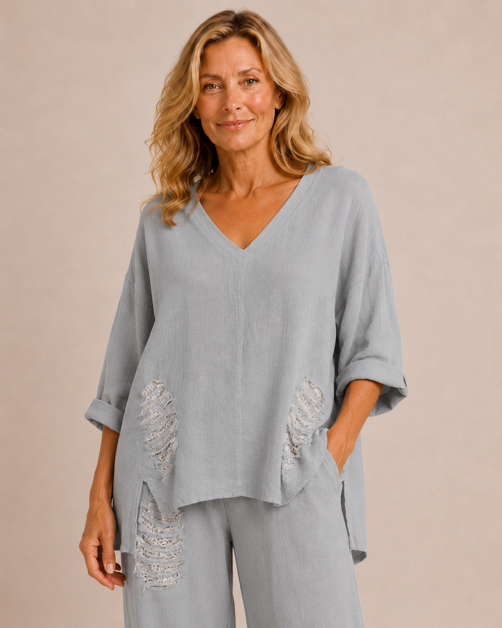 Calista | Set costiero relaxed con scollo a V