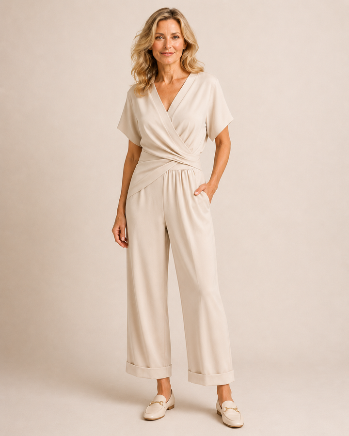 Elara | Jumpsuit elegante incrociata