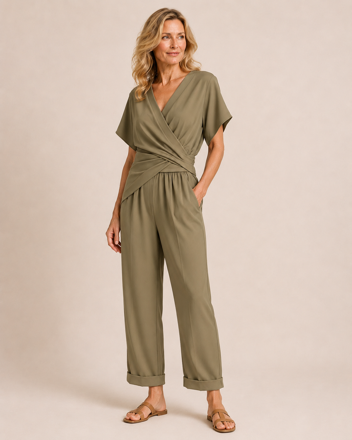 Elara | Jumpsuit elegante incrociata