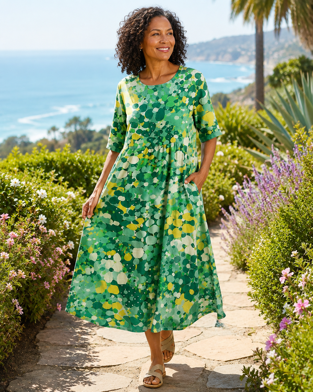 Amelie | Vestito midi floreale elegante