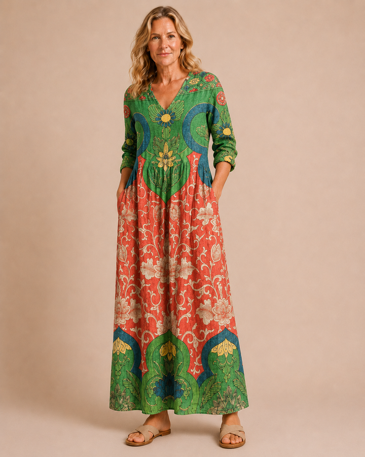 Elena | Vestito maxi floreale vintage