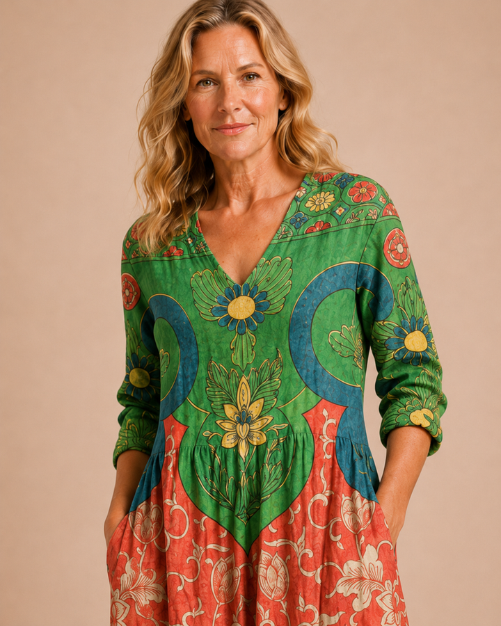 Elena | Vestito maxi floreale vintage