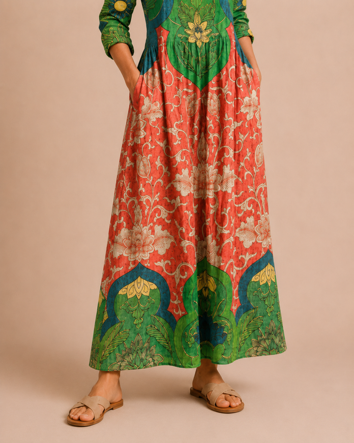 Elena | Vestito maxi floreale vintage