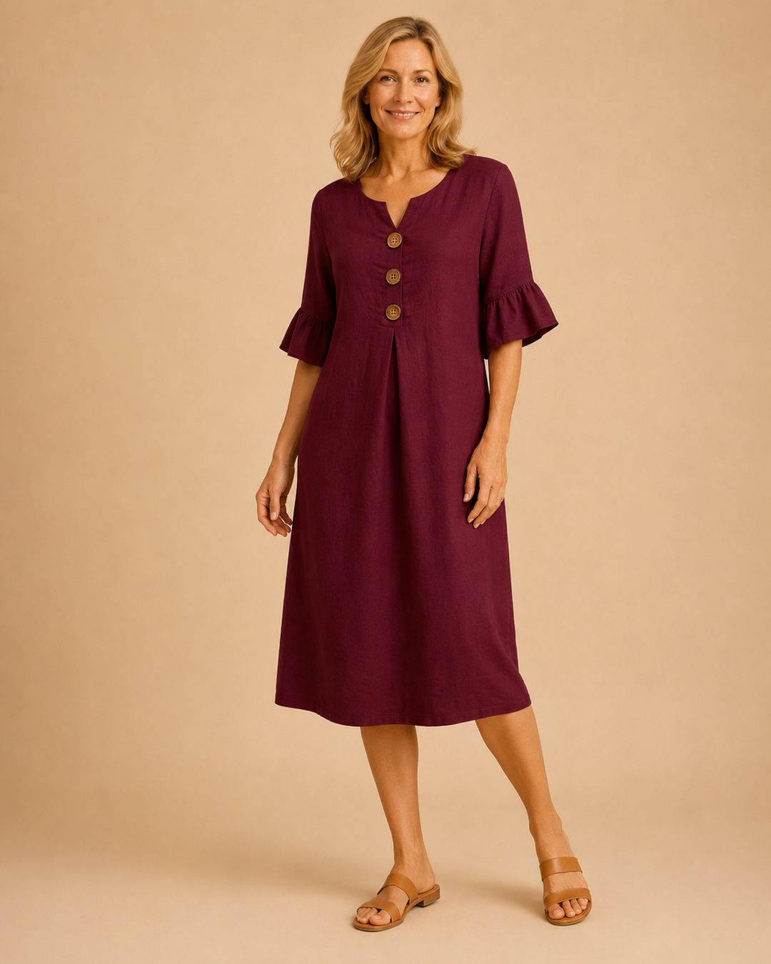 Rosalie | Vestito testurizzato a maniche lunghe