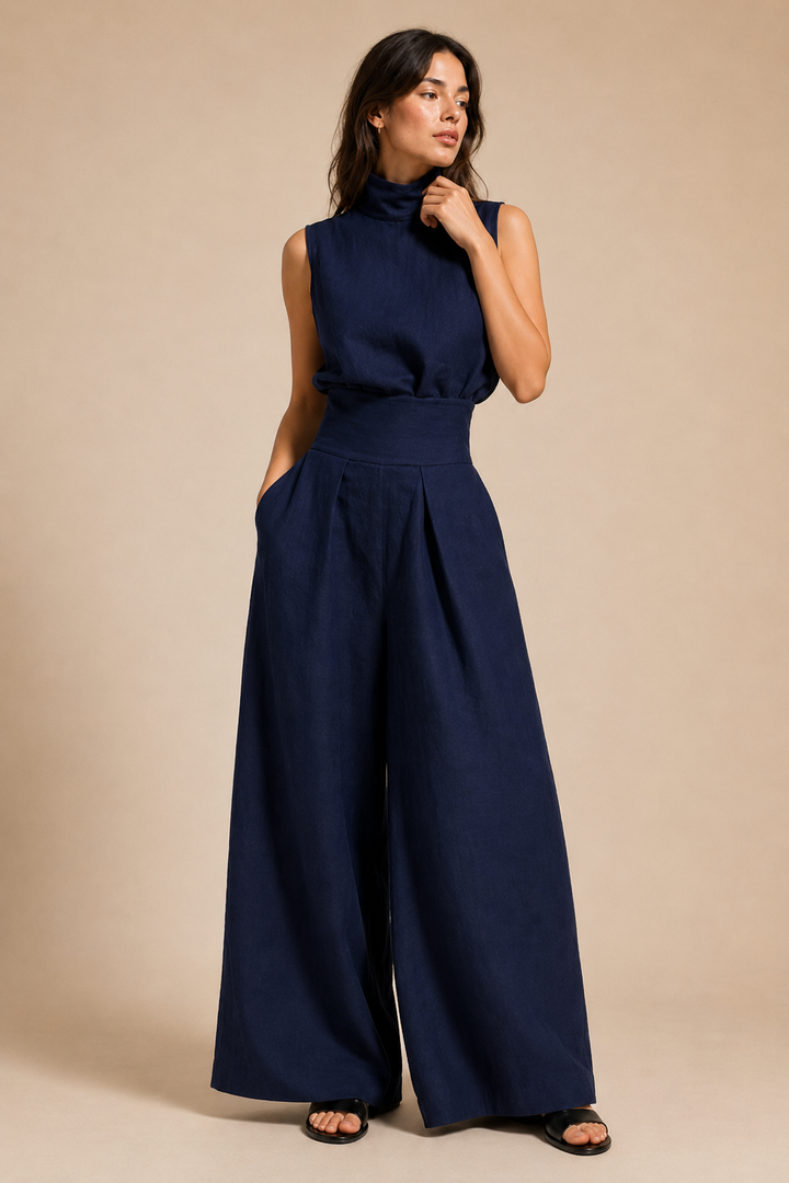Marina™ | Jumpsuit ariosa in misto lino