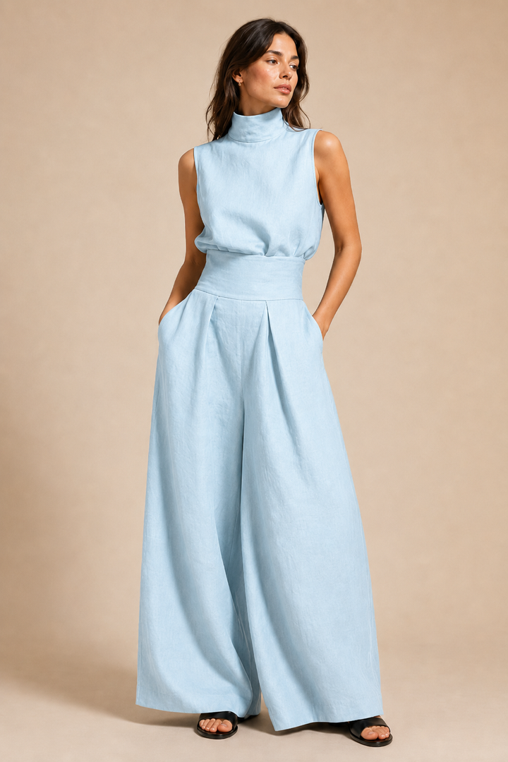 Marina™ | Jumpsuit ariosa in misto lino