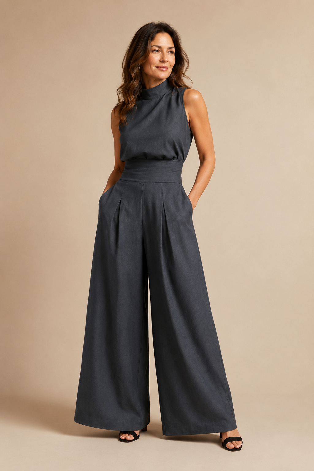 Marina™ | Jumpsuit ariosa in misto lino