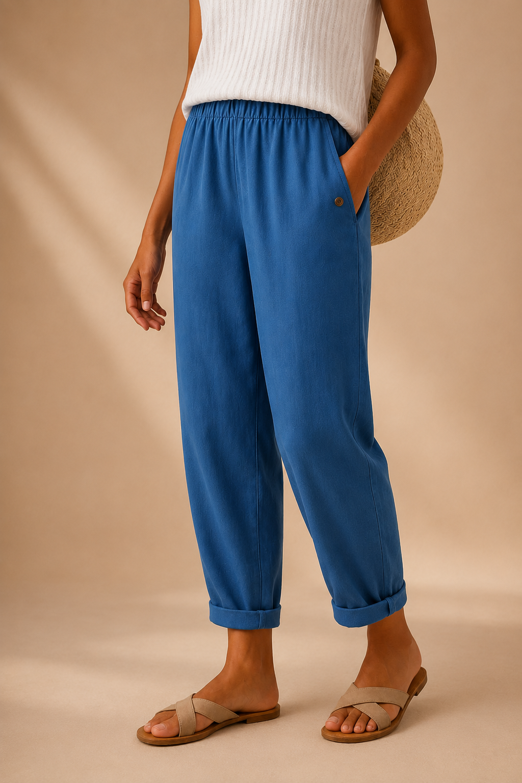 Maris | Pantaloni relaxed in lino a gamba larga