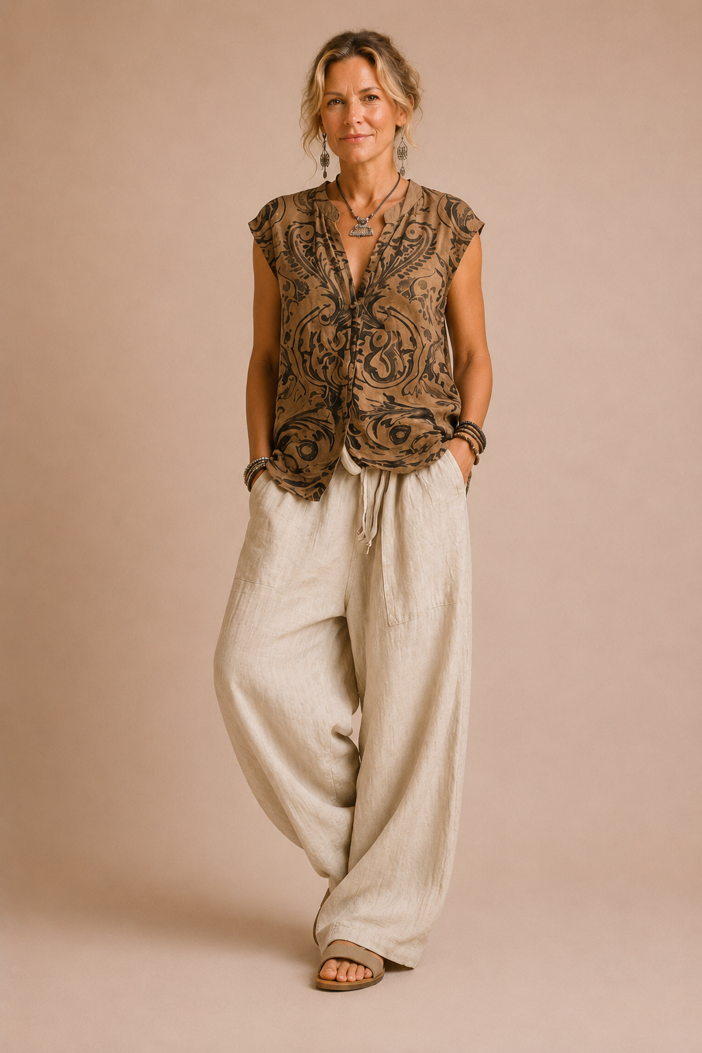 Marisol | Set 3 pezzi in cotone e lino