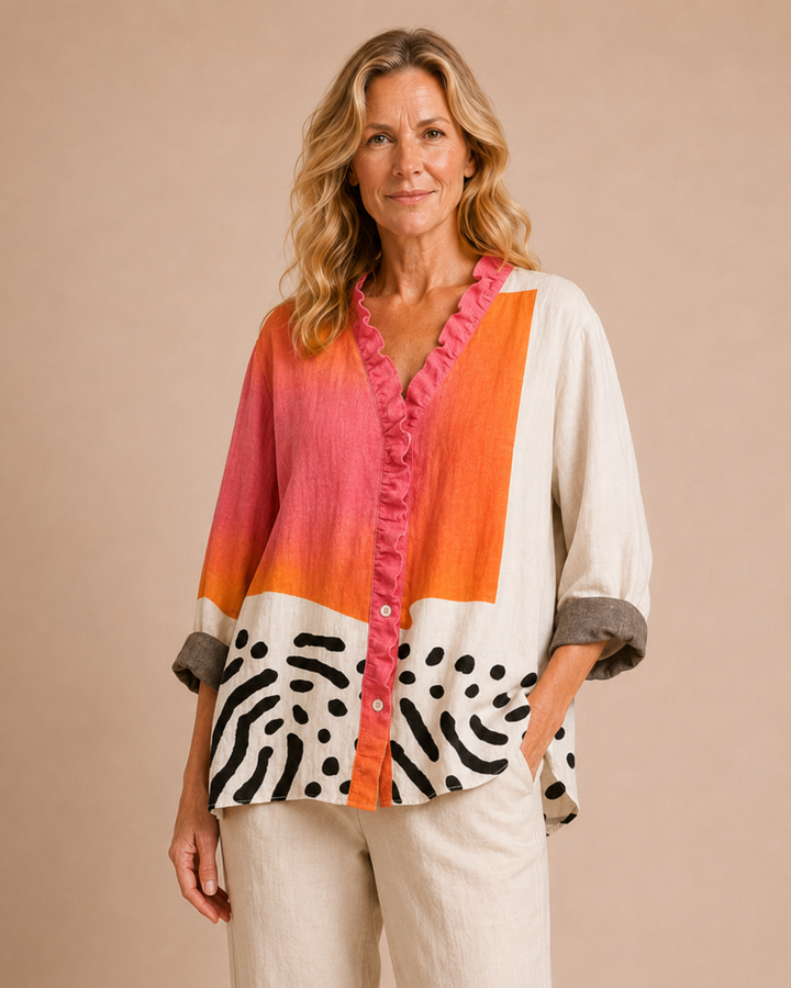 Camille | Blusa estiva ariosa con stampa