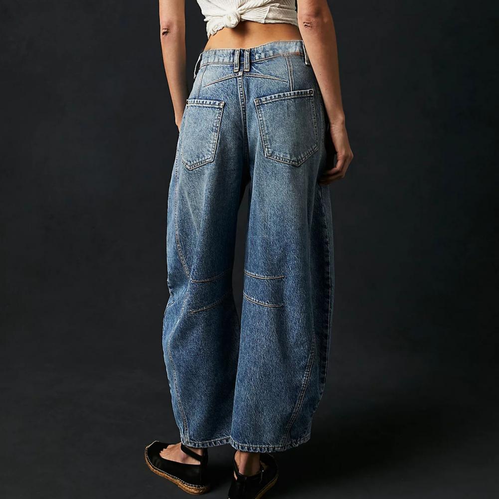 Ria | Jeans relaxed barrel color caffè
