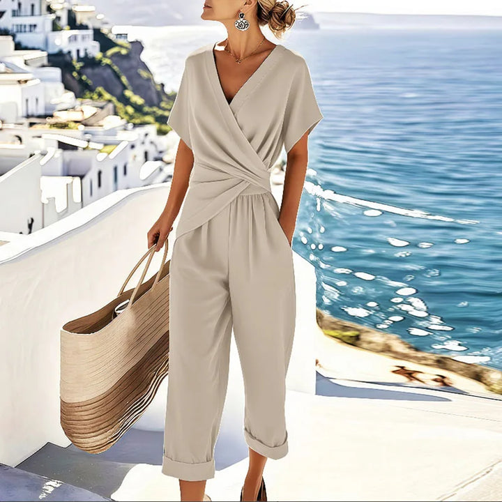 Marlowe | Jumpsuit relaxed con scollo incrociato