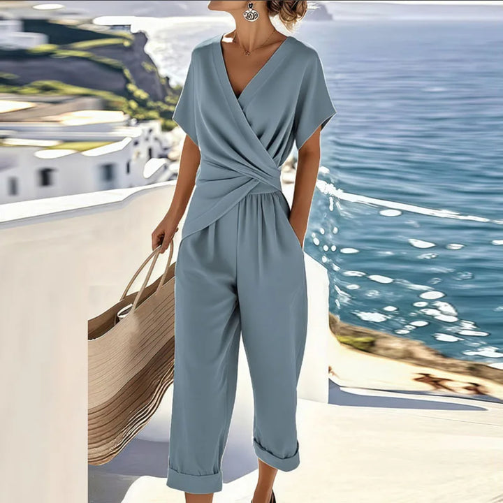 Marlowe | Jumpsuit relaxed con scollo incrociato