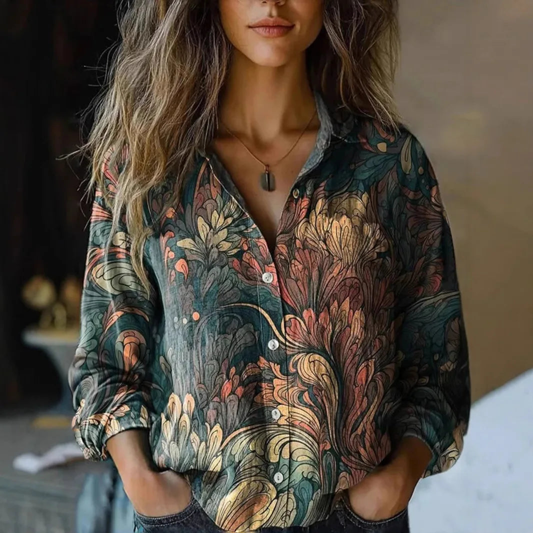 Serena | Blusa floreale con tasche