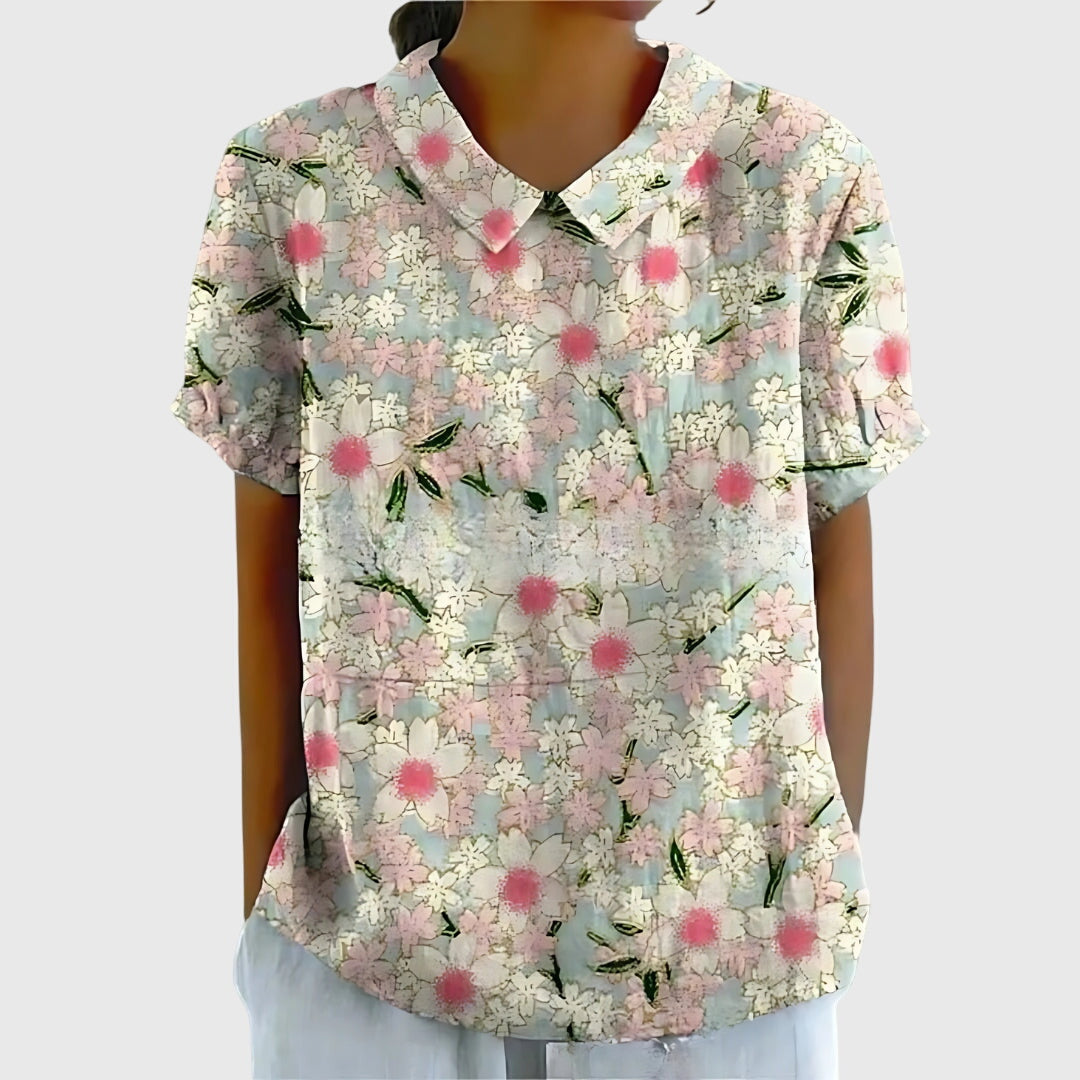 Celeste | Blusa floreale quotidiana