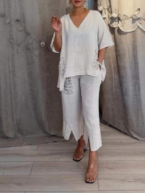 Calista | Set costiero relaxed con scollo a V