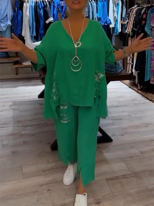 Calista | Set costiero relaxed con scollo a V