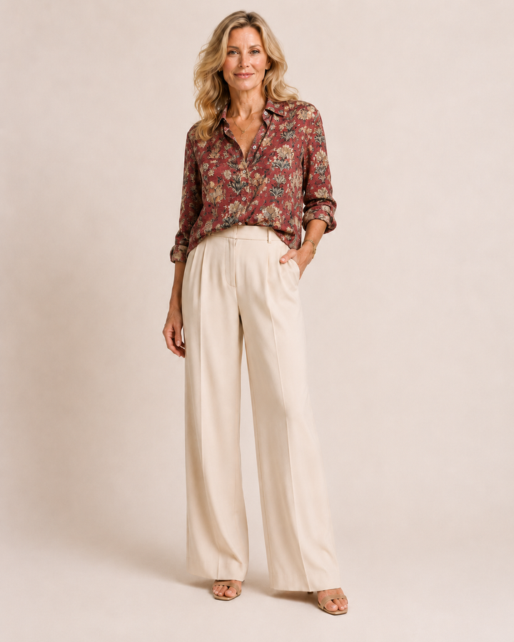 Serena | Blusa floreale con tasche