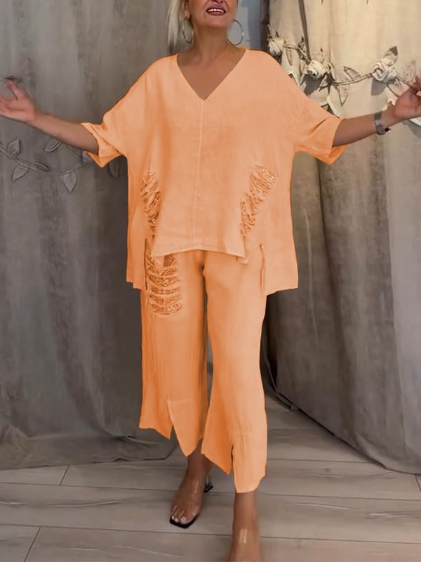 Calista | Set costiero relaxed con scollo a V