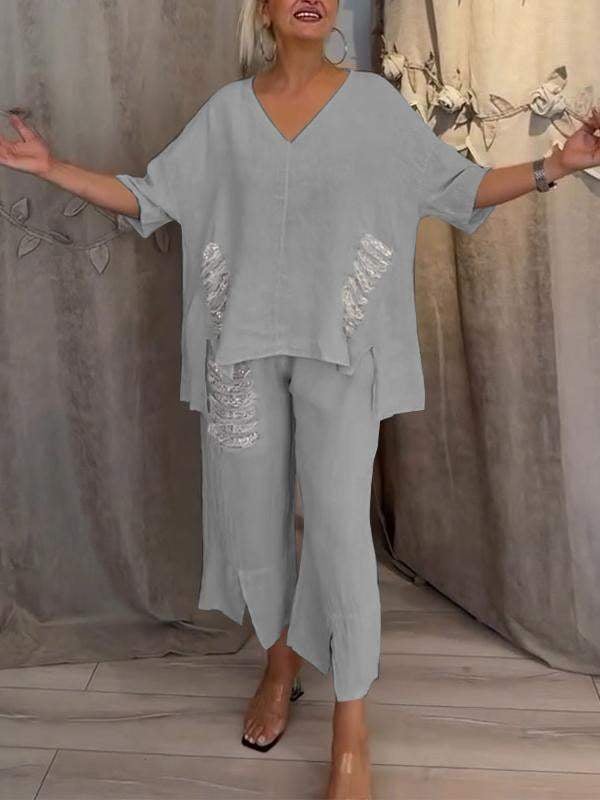 Calista | Set costiero relaxed con scollo a V