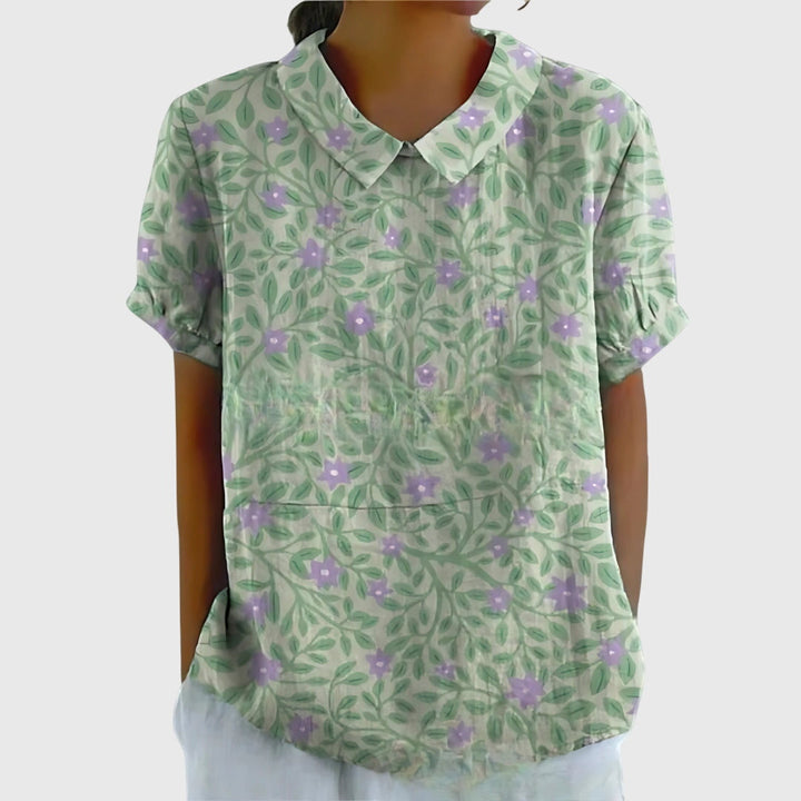 Celeste | Blusa floreale quotidiana
