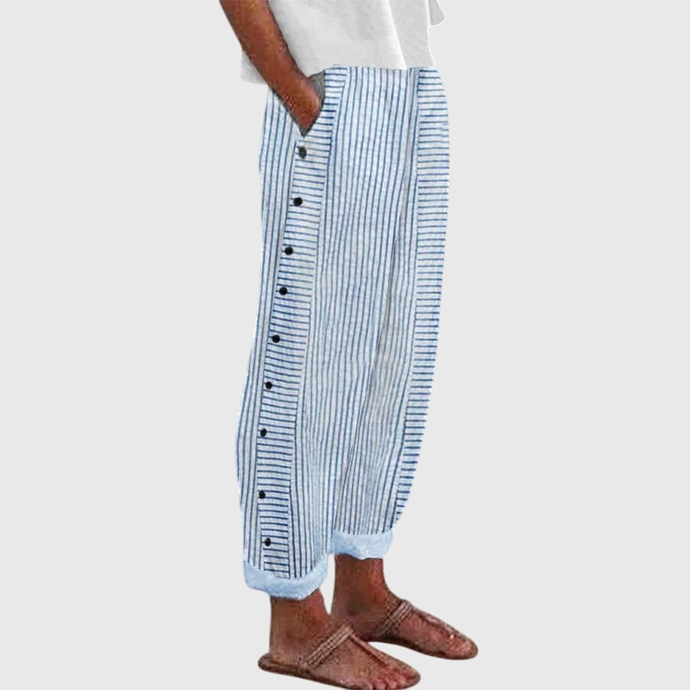 Maren | Pantaloni relaxed a righe con tasche