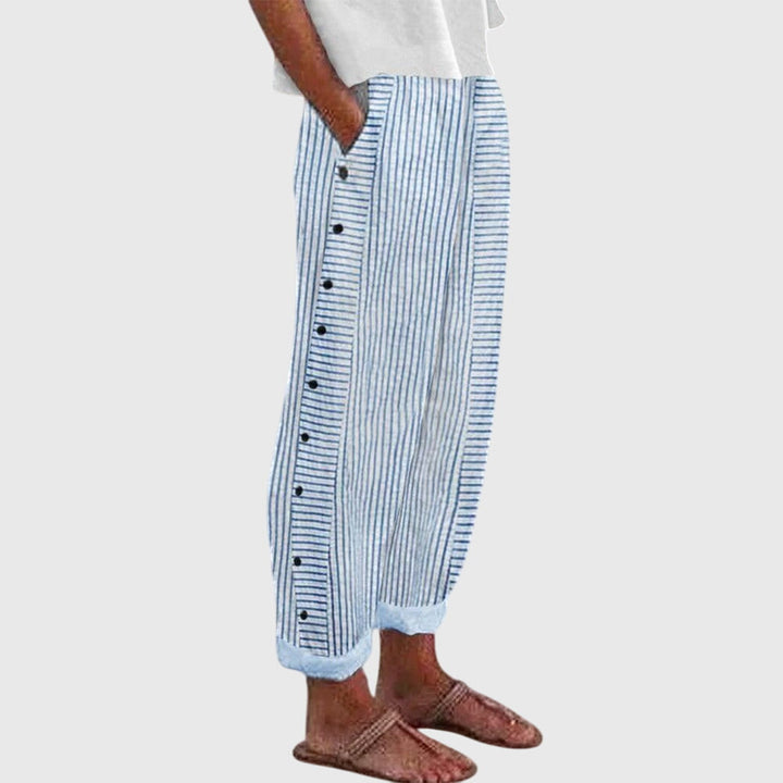 Maren | Pantaloni relaxed a righe con tasche